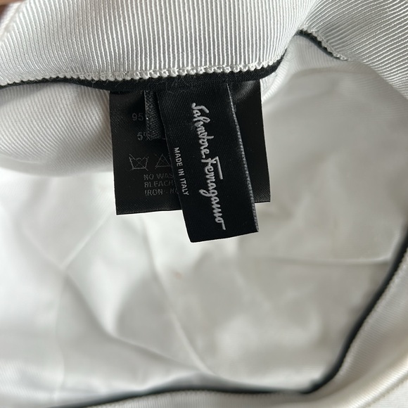 Salvatore Ferragamo Gancini White Logo